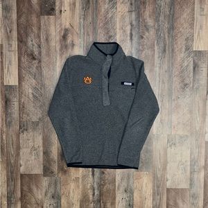 Auburn Tigers Grey Wool Columbia Half Button Up Women’s Long Sleeve (Small)